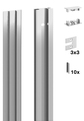 PECASA profil ścienny/ 2200 mm/ aluminium