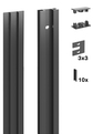 PECASA profil ścienny/ 2200 mm/ czarny
