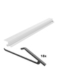 PECASA - profil z 18 wieszakami na spodnie/ dł.850 mm/ biały