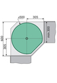 OBROTNICA ARENA Classic Silver/ 600x600/ 45 st.
