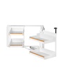 Magic Corner Comfort Liro z drewnem 900/ 450/ prawy/ biały
