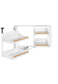 Magic Corner Comfort Liro z drewnem 900/ 450/ lewy/ biały