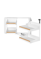 Magic Corner Comfort Liro z drewnem 900/ 500/ prawy/ biały