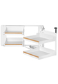 Magic Corner Comfort Liro z drewnem 1000/ 600/ prawy/ biały
