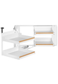 Magic Corner Comfort Liro z drewnem 1000/ 600/ lewy/ biały