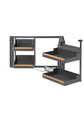 Magic Corner Comfort Liro z drewnem 900/ 450/ prawy/ antracyt