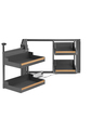 Magic Corner Comfort Liro z drewnem 900/ 450/ lewy/ antracyt