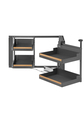 Magic Corner Comfort Liro z drewnem 900/ 500/ prawy/ antracyt