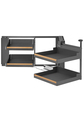 Magic Corner Comfort Liro z drewnem 1000/ 600/ prawy/ antracyt