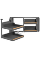 Magic Corner Comfort Liro z drewnem 1000/ 600/ lewy/ antracyt