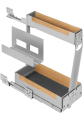 Pinello Board Liro z drewnem - uchwyt na deskę/ prawy/ szary