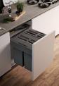 Kosz na śmieci CONCEPT 600/ wys. 331/ 2x8+2x17/ z prowadnicami Merivobox/ antracyt