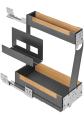 Pinello Board Liro z drewnem - uchwyt na deskę/ prawy/ antracyt