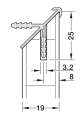 Profil łącząco-zabezpieczający narożnik/ 2500 mm/ aluminium