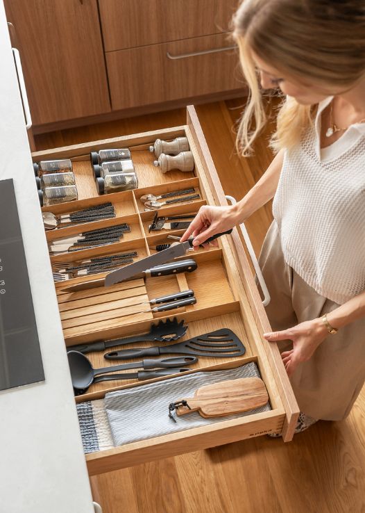 Drewniany wkład do szuflady Fine Line LiniQ